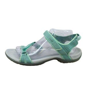 Teva Verra Green Nylon Hook & Loop Outdoor Strappy Sandals Size 10